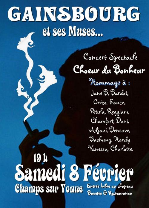 Affiche spectacle gainsbourg et ses muses champs l